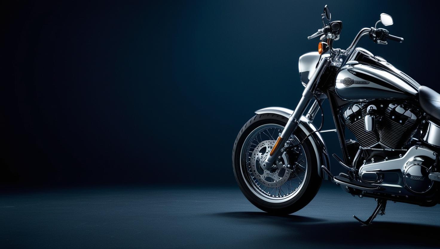 A side view of open-engine motorcycle with blue background