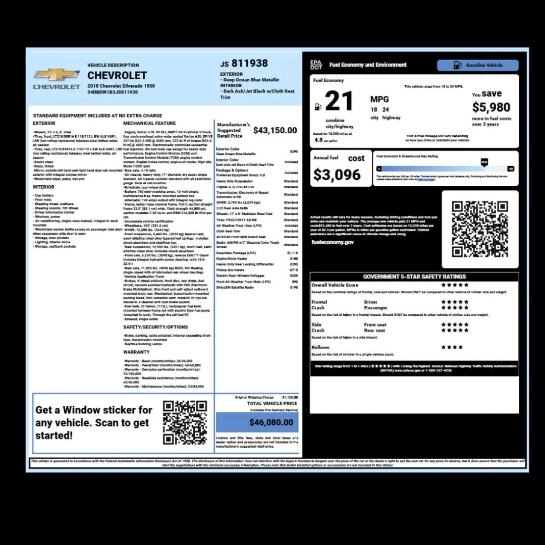 An image of an original window sticker reprint