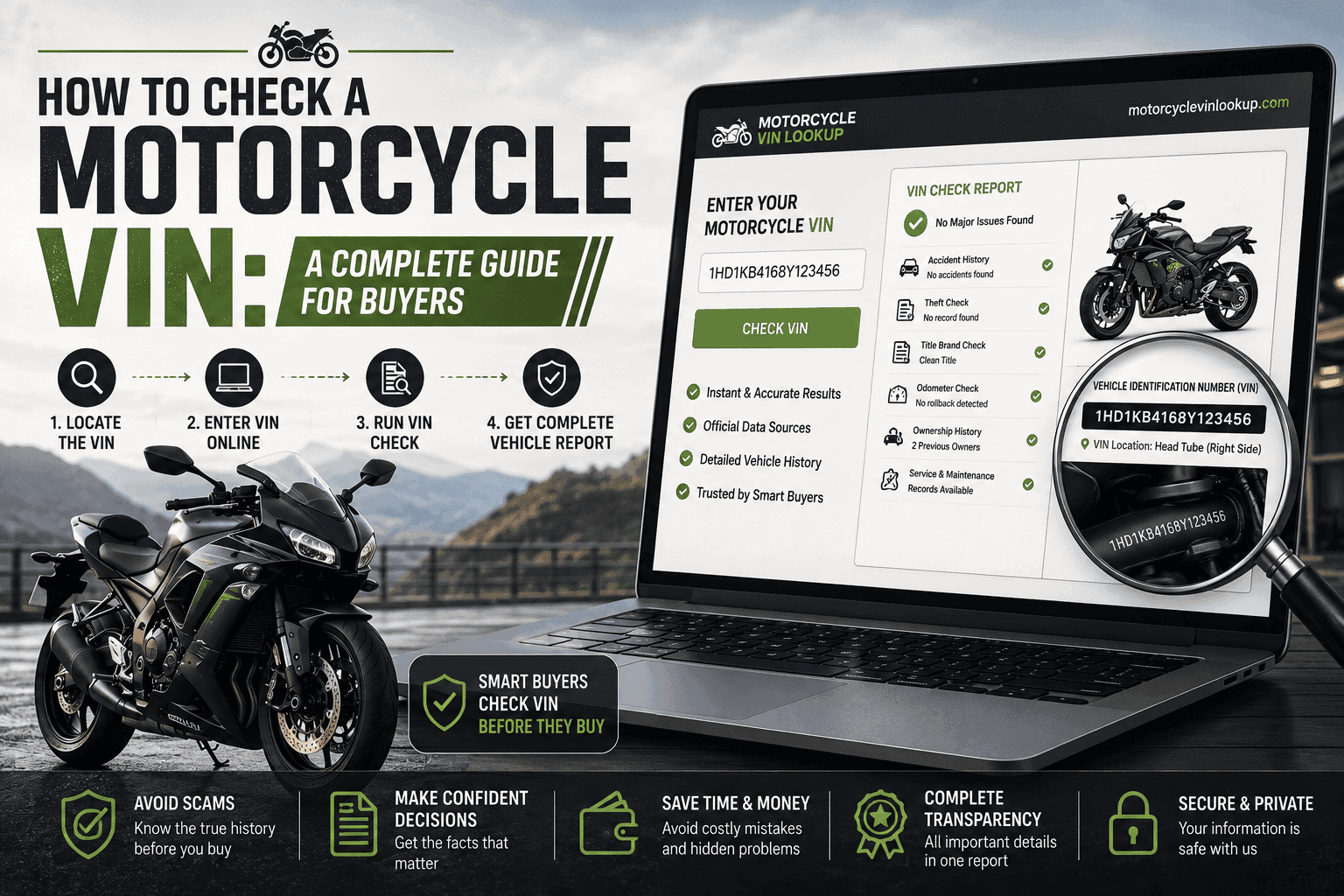 How to check a motorcycle VIN