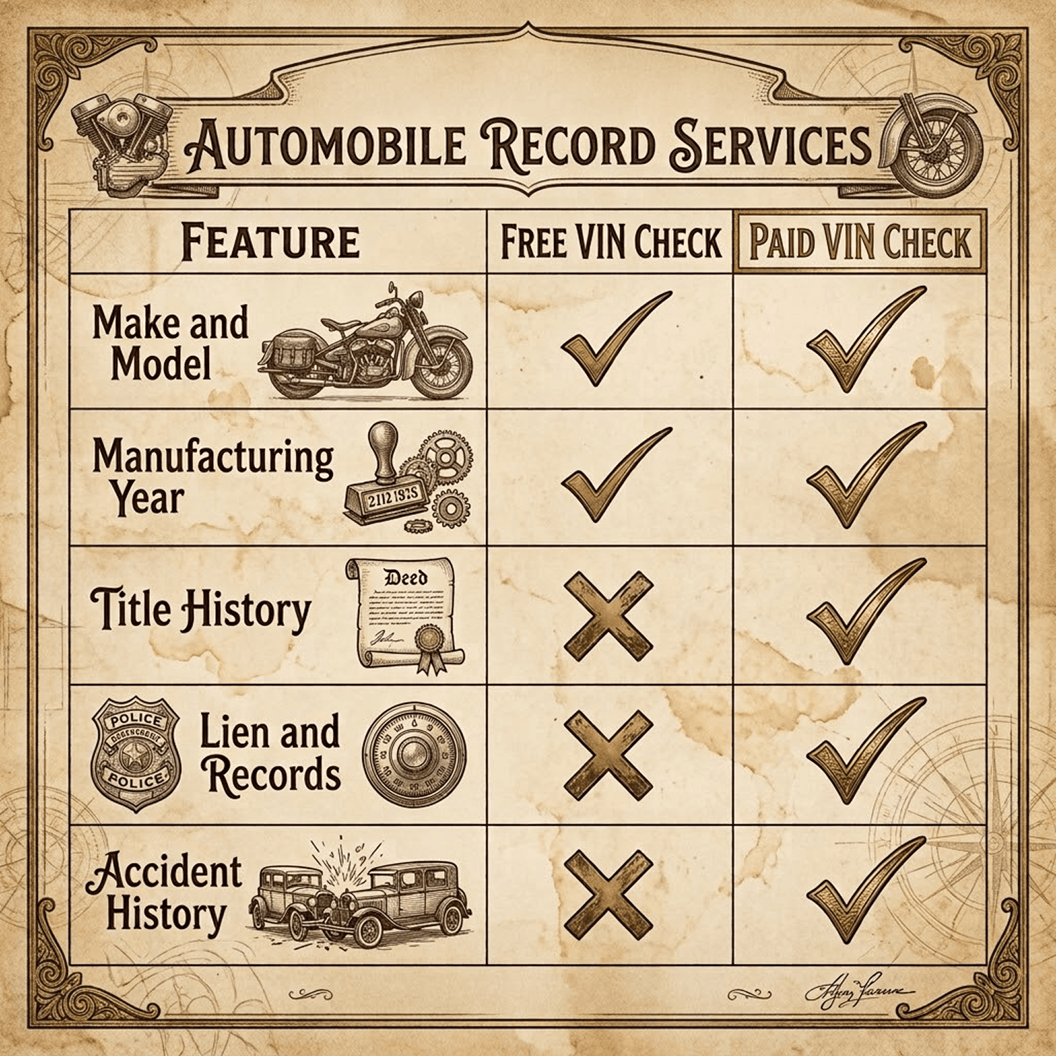 vintage free check